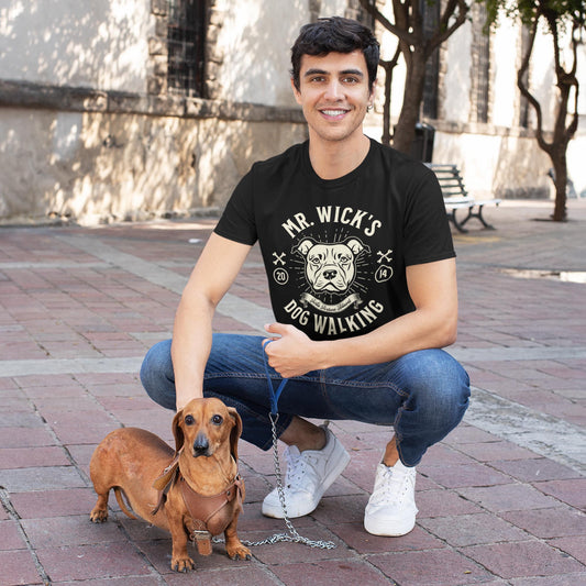 Mr. Wick's Dog Walking Unisex T-Shirt