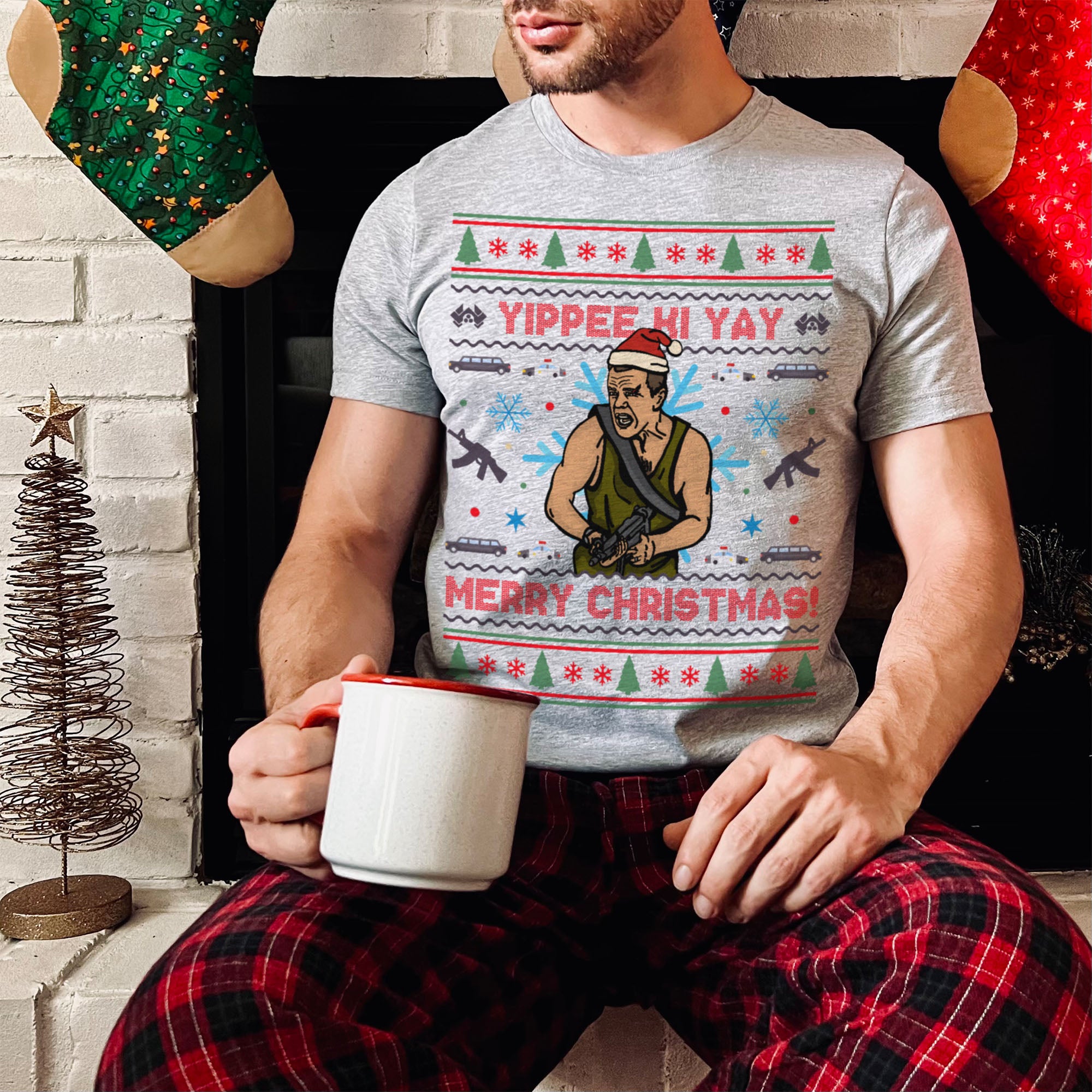 Yippee ki yay hot sale christmas sweater