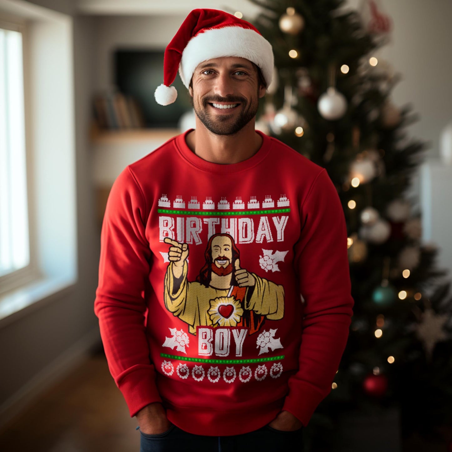 Jesus birthday ugly clearance sweater