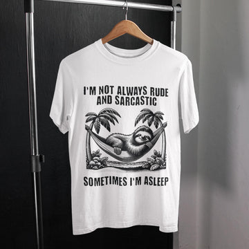 Funny Sarcastic Quotes - I'm not always rude and sarcastic. Sometimes I'm asleep. Postcard for Sale by E-YO